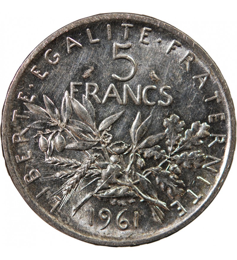 SEMEUSE - 5 FRANCS ARGENT 1961