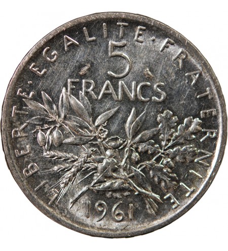 SEMEUSE - 5 FRANCS ARGENT 1961