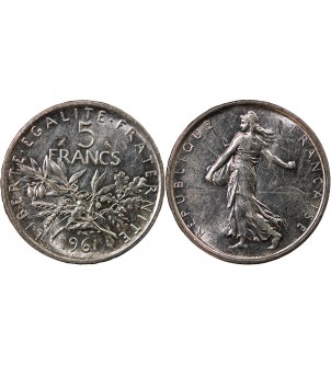 SEMEUSE - 5 FRANCS ARGENT 1961 2