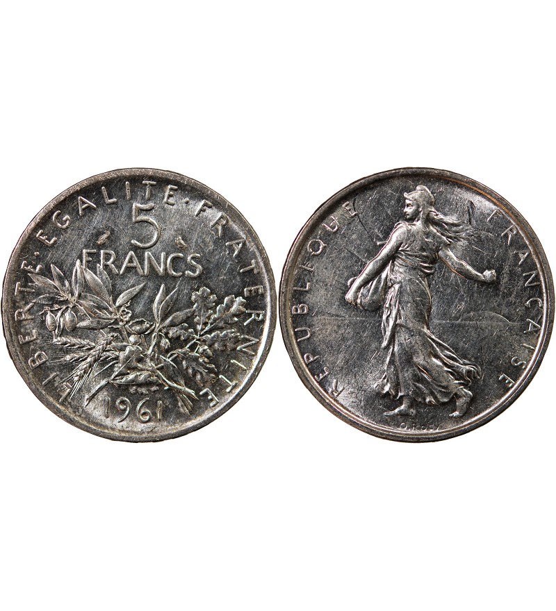 SEMEUSE - 5 FRANCS ARGENT 1961