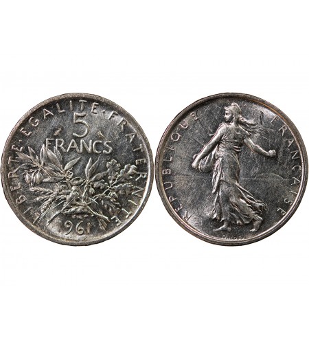 SEMEUSE - 5 FRANCS ARGENT 1961