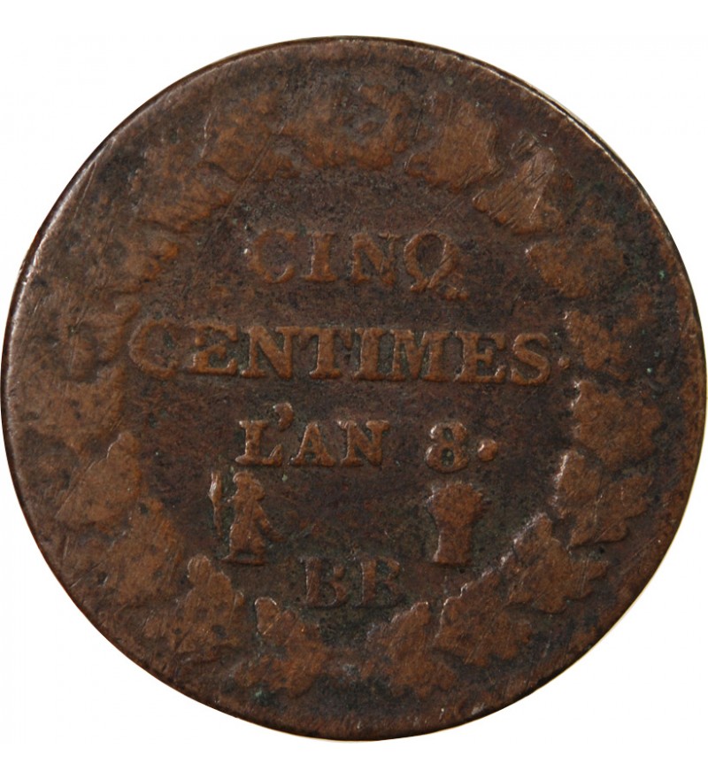 DUPRÉ - 5 CENTIMES AN 8 BB STRASBOURG