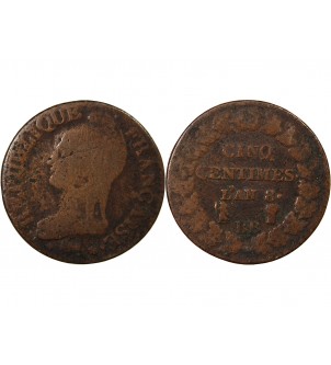 DUPRÉ - 5 CENTIMES AN 8 BB STRASBOURG 2