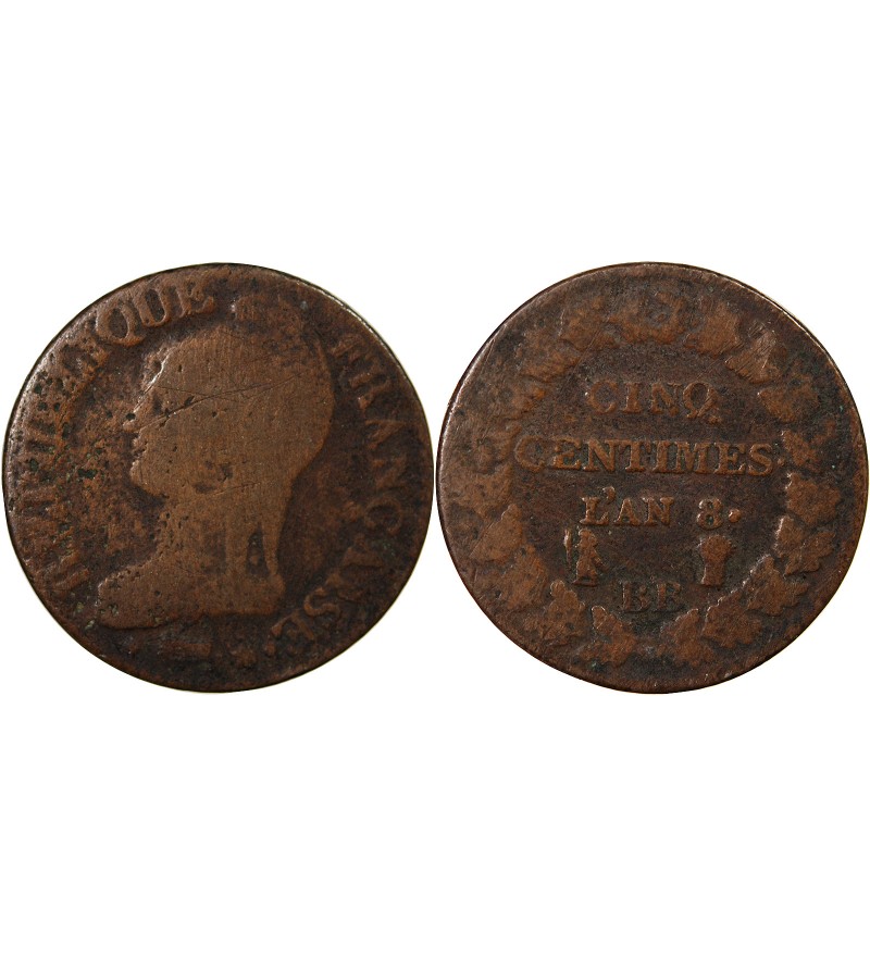 DUPRÉ - 5 CENTIMES AN 8 BB STRASBOURG