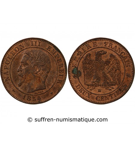 NAPOLEON III - 2 CENTIMES 1854 BB STRASBOURG