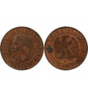 NAPOLEON III - 2 CENTIMES 1854 BB STRASBOURG 2