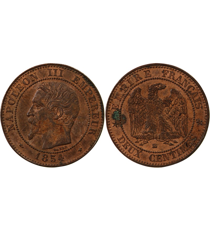 NAPOLEON III - 2 CENTIMES 1854 BB STRASBOURG