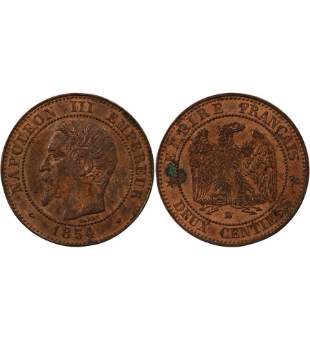 NAPOLEON III - 2 CENTIMES 1854 BB STRASBOURG