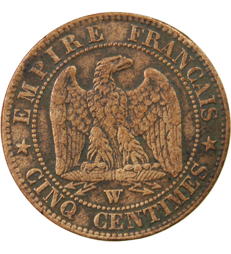 NAPOLEON III - 5 CENTIMES 1853 W LILLE