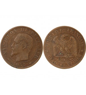 NAPOLEON III - 5 CENTIMES 1853 A PARIS 2