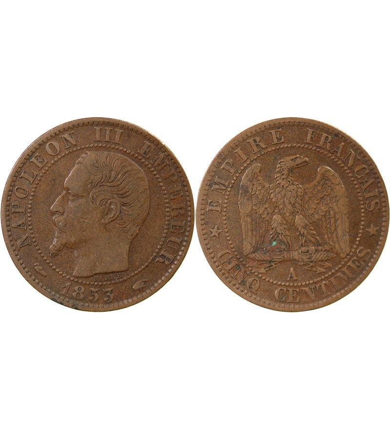 NAPOLEON III - 5 CENTIMES 1853 A PARIS