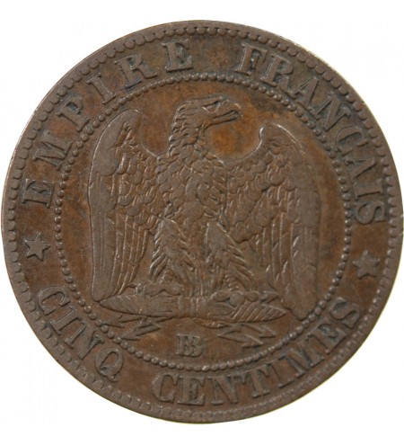 NAPOLEON III - 5 CENTIMES 1853 BB STRASBOURG