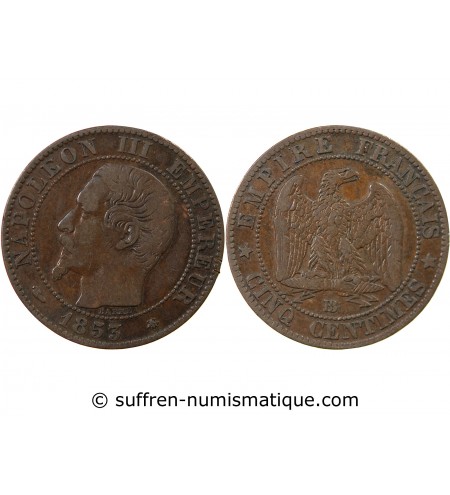 NAPOLEON III - 5 CENTIMES 1853 BB STRASBOURG