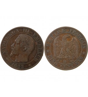 NAPOLEON III - 5 CENTIMES 1853 BB STRASBOURG 2