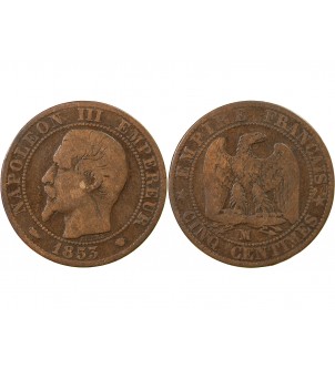 NAPOLEON III - 5 CENTIMES 1853 MA MARSEILLE 2