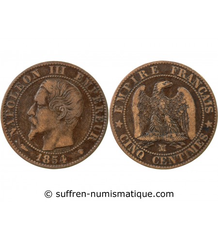 NAPOLEON III - 5 CENTIMES 1854 MA MARSEILLE