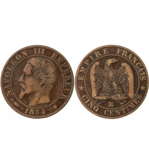 NAPOLEON III - 5 CENTIMES 1854 MA MARSEILLE 2