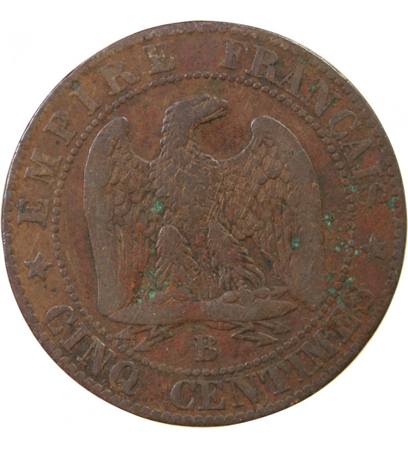 NAPOLEON III - 5 CENTIMES 1854 B ROUEN