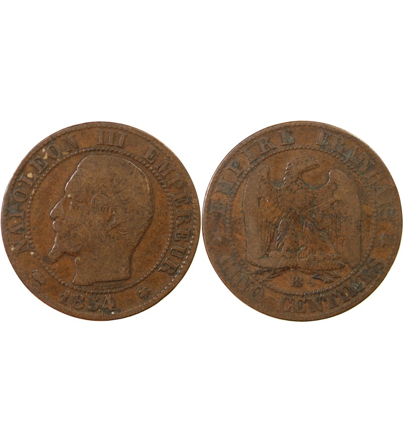 NAPOLEON III - 5 CENTIMES 1854 BB STRASBOURG