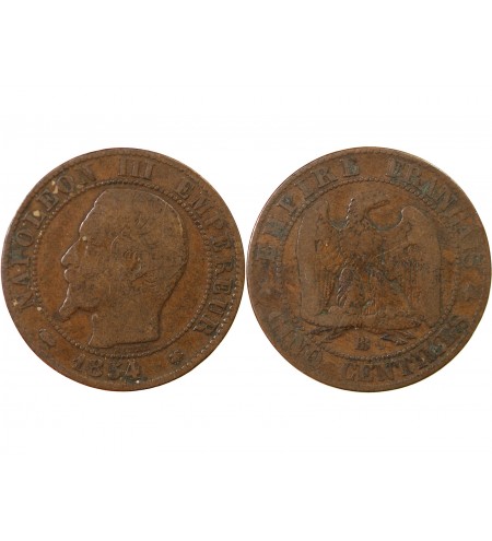 NAPOLEON III - 5 CENTIMES 1854 BB STRASBOURG