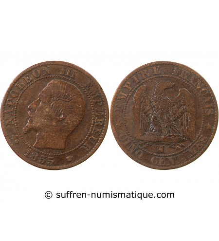 NAPOLEON III - 5 CENTIMES 1855 MA MARSEILLE - Ancre