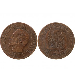 NAPOLEON III - 5 CENTIMES 1855 MA MARSEILLE - Ancre 2