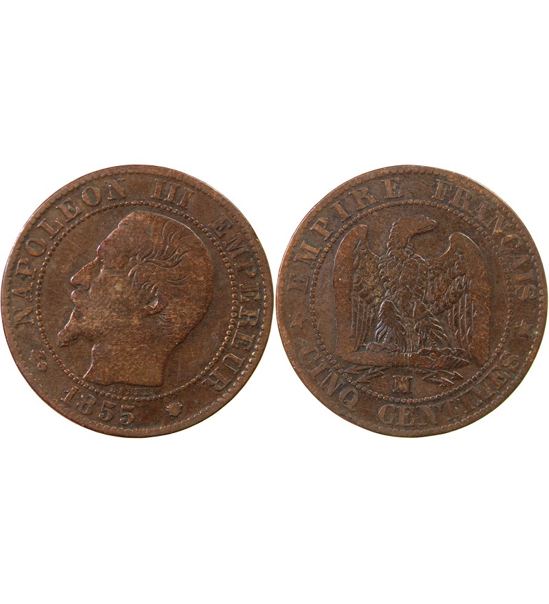 NAPOLEON III - 5 CENTIMES 1855 MA MARSEILLE - Ancre