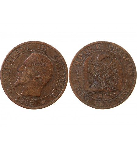 NAPOLEON III - 5 CENTIMES 1855 MA MARSEILLE - Ancre