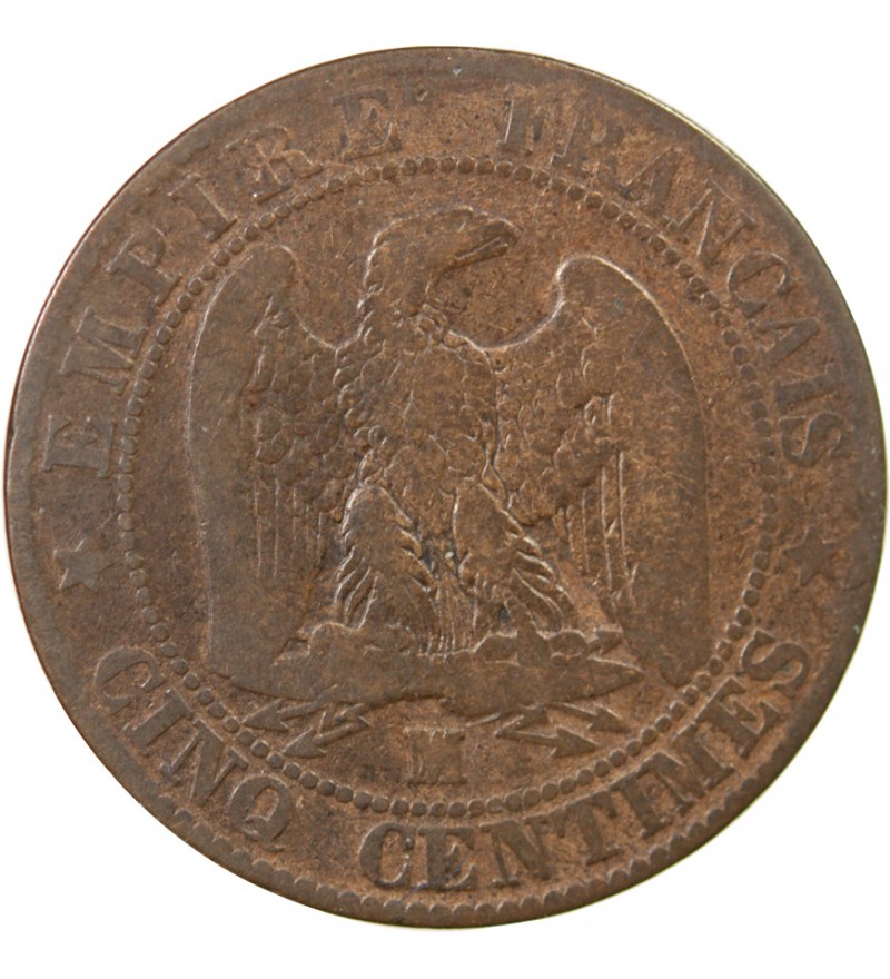 NAPOLEON III - 5 CENTIMES 1855 MA MARSEILLE - Chien