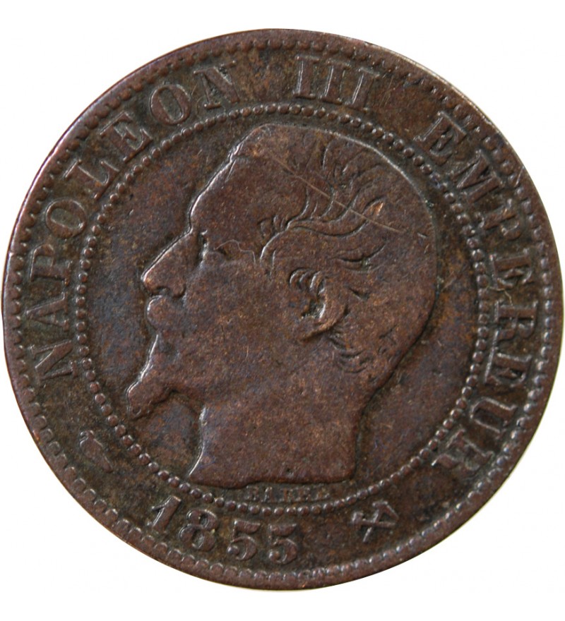 NAPOLEON III - 5 CENTIMES 1855 B ROUEN MARSEILLE - Chien