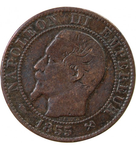 NAPOLEON III - 5 CENTIMES 1855 B ROUEN MARSEILLE - Chien