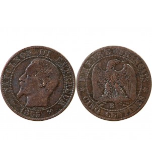 NAPOLEON III - 5 CENTIMES 1855 B ROUEN MARSEILLE - Chien 2