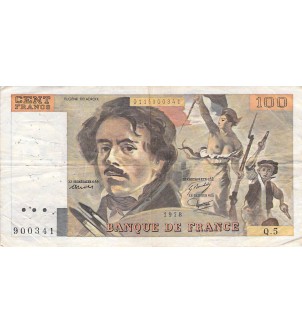 FRANCE, DELACROIX - 100 FRANCS 1978 - SÉRIE Q.5 - TB 2