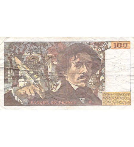 FRANCE, DELACROIX - 100 FRANCS 1978 - SÉRIE H.6 - TB