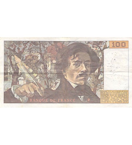 FRANCE, DELACROIX - 100 FRANCS 1979 - SÉRIES VARIÉES - TB à TB+