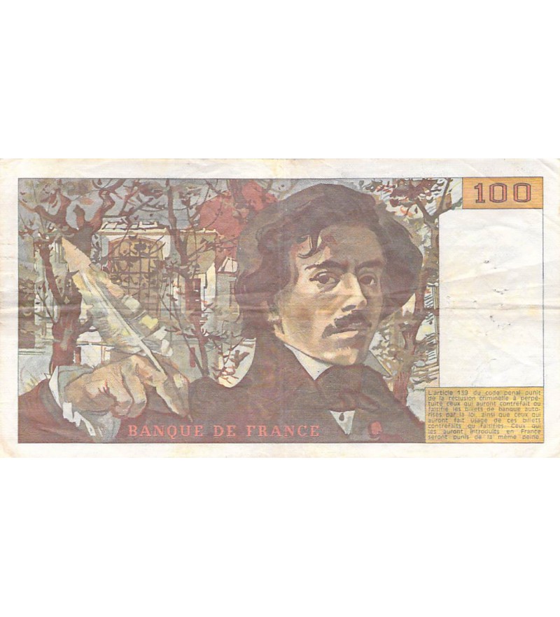 FRANCE, DELACROIX - 100 FRANCS 1983 - SÉRIES VARIÉES - TB à TB+