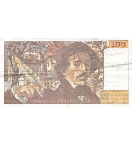 FRANCE, DELACROIX - 100 FRANCS 1985 - SÉRIES VARIÉES - TB à TB+