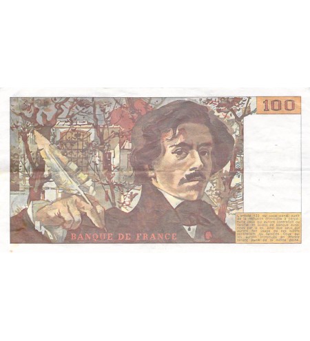 FRANCE, DELACROIX - 100 FRANCS 1984 - SÉRIES VARIÉES - TTB