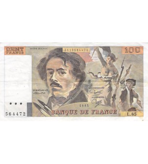 FRANCE, DELACROIX - 100 FRANCS 1984 - SÉRIES VARIÉES - TTB 2
