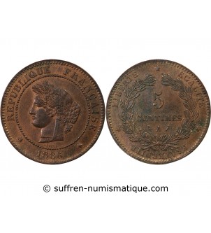 CERES - 5 CENTIMES 1886 A PARIS