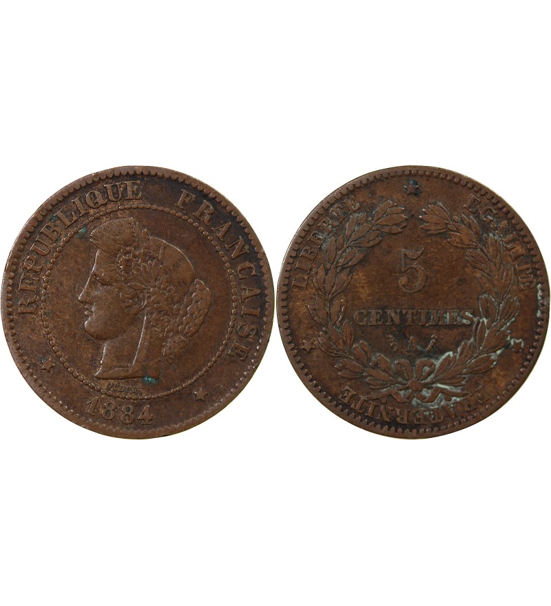 CERES - 5 CENTIMES 1884 A PARIS