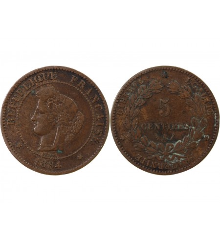 CERES - 5 CENTIMES 1884 A PARIS