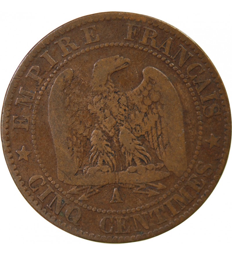 NAPOLEON III - 5 CENTIMES 1865 A PARIS