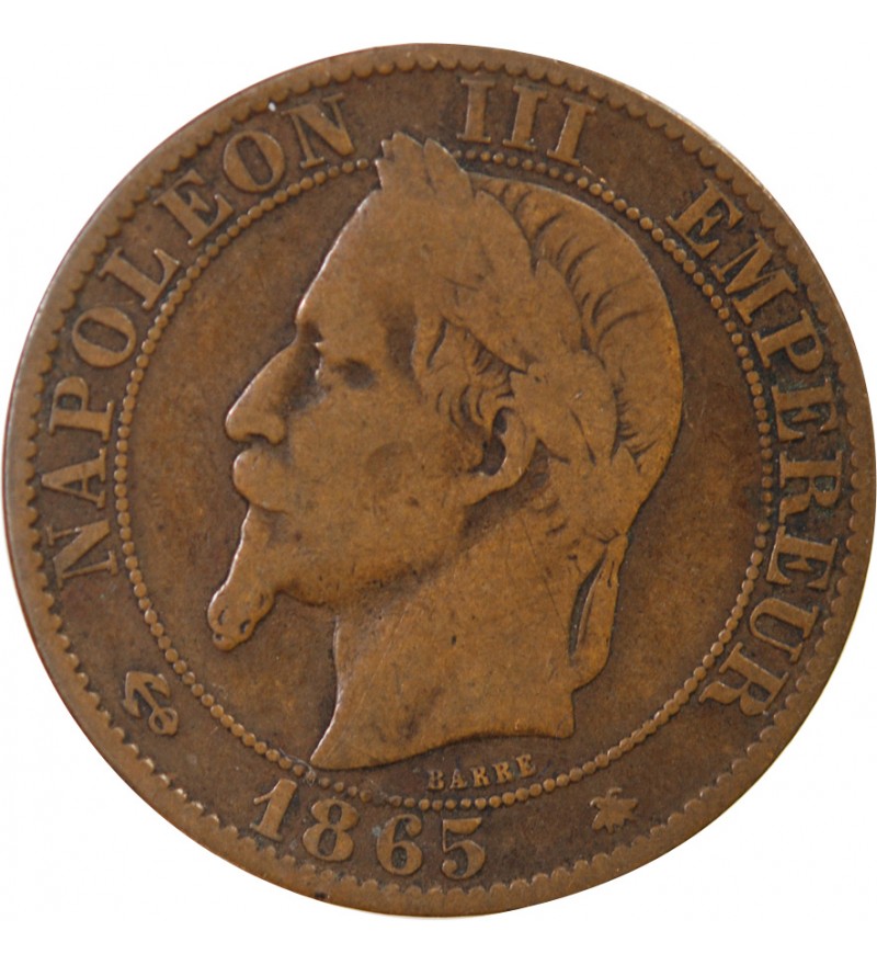 NAPOLEON III - 5 CENTIMES 1865 A PARIS