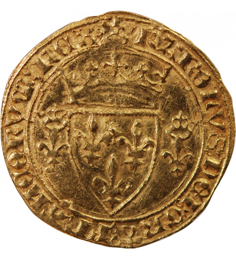 CHARLES VII - ﻿ECU D'OR A LA COURONNE 1445 TOURNAI