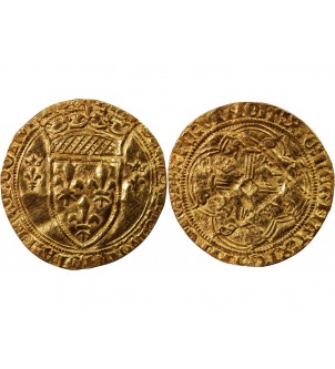 CHARLES VII - ﻿ECU D'OR A LA COURONNE 1436 MONTELIMAR 2