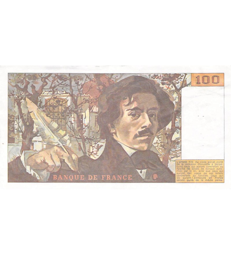 FRANCE, DELACROIX - 100 FRANCS 1985 - SÉRIES VARIÉES - TTB+
