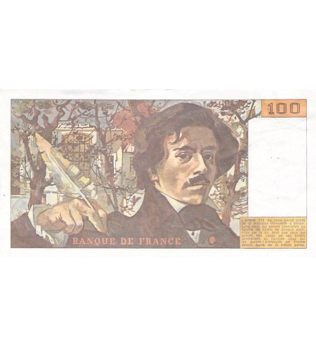 FRANCE, DELACROIX - 100 FRANCS 1985 - SÉRIES VARIÉES - TTB+
