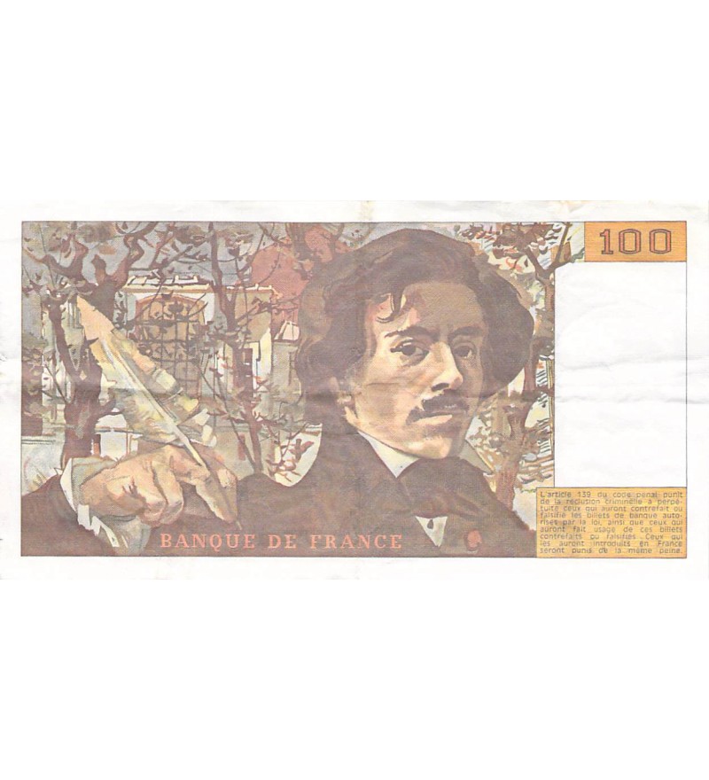 FRANCE, DELACROIX - 100 FRANCS 1986 - SÉRIES VARIÉES - TTB+