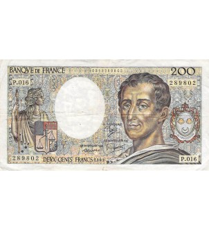 FRANCE, MONTESQUIEU - 200 FRANCS 1983 - SÉRIES VARIÉES - TB à TB+
